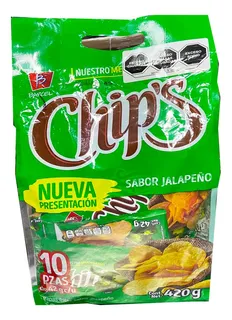Chips Jalapeño 420grs 10pzs Papas