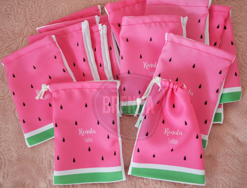 Bolsas De Tela Estampada Personalizada 14x17