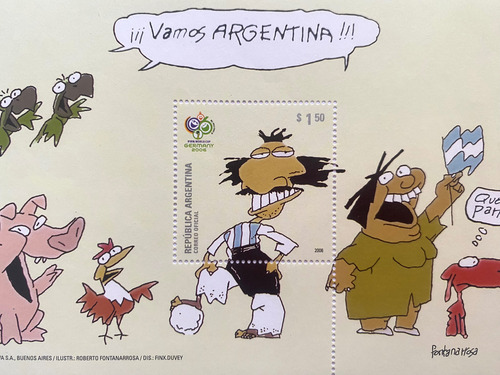 Filatelia Argentina Copa Mundial Alemana 2006 Bloque B122