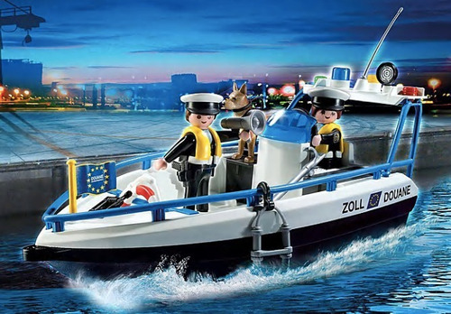 Playmobil Lancha (bote) Patrullera De La Policía