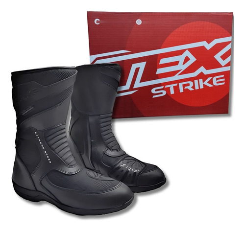 Bota Masculina Para Moto Texx Strike V2 Impermeável