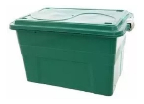 Caixa Plastica Organizadora 70 Litros kit 02 Peças Verde
