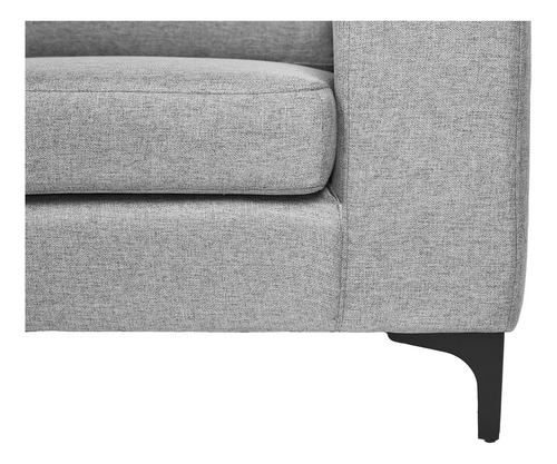 Sillon Individual Ocacional Salas Modernas Minimalista Retro Color Gris Diseño De La Tela Lino