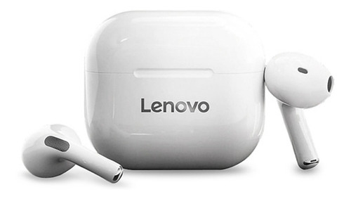 Imagen 1 de 8 de Auriculares in-ear inalámbricos Lenovo LivePods LP40 x 1 unidades blanco