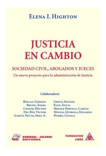 Justicia En Cambio - Highton, Elena I