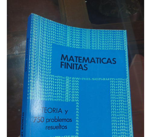 Libro Schaum Matematicas Finitas Seymour Lipschutz 750 Pro
