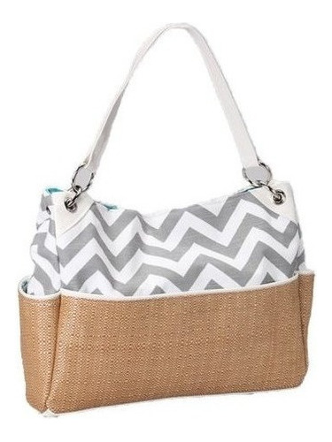 Atrapados Ya Lookin Chic Bolsa De Panales Gris Chevron