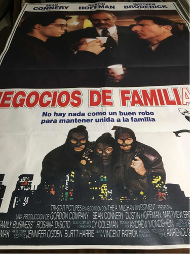 Poster Negocios De Familia Sean Connery D.hoffman Orig