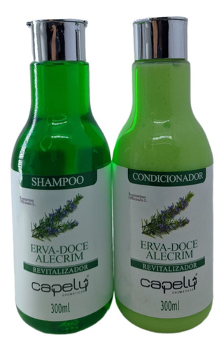 Kit Shampoo 300ml Cond 300ml Erva Doce Alecrim Capely