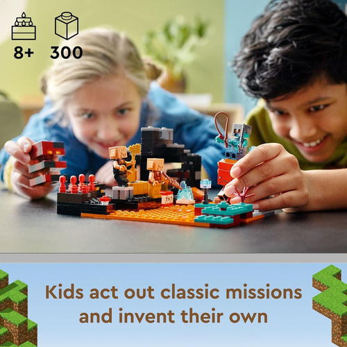 Lego Minecraft Bastión Nether Casa Llama Champiñon Ajolote