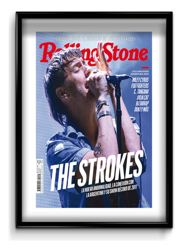Cuadro The Strokes Rolling Stone 30x40 (marco+lámina+vidrio)