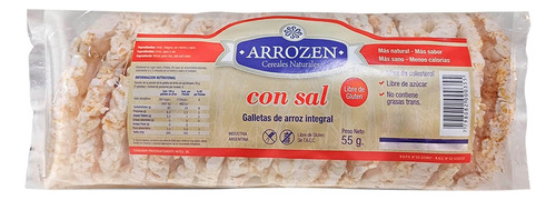 Galletas De Arroz Integral Con Sal Sin Gluten Arrozen 55g
