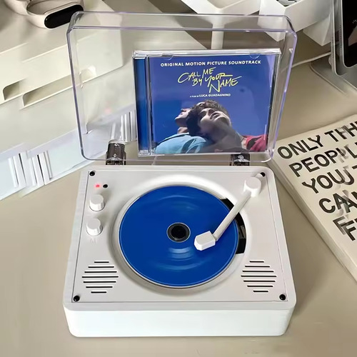 Reproductor Bluetooth De Discos Retro Cd Audio 2000mah