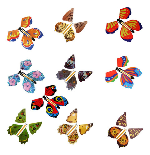 10 Pcs Sorpresa Hada Volando Mariposa Banda De Goma Mordaza