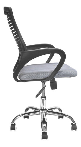 Silla De Oficina Top Living Sill-c2 Silla Ergonómica Ejecutiva Giratoria Para Escritorio Color Gris