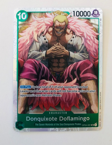 Donquixote Doflamingo Op04-031. Super Rare. One Piece.