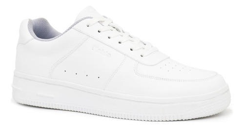 Zapatilla De Cuero Escolar Hombre Kaida Ja24-cg836 blanco