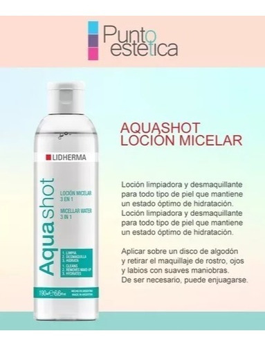 Lidherma Aquashot Micelar Limpiador Desmaquillante Belgrano