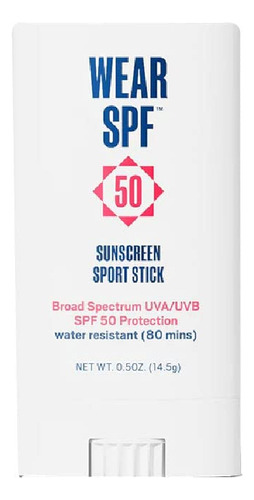 Wearspf Protector Solar 50 Sport Stick Con Amplio Espectro S