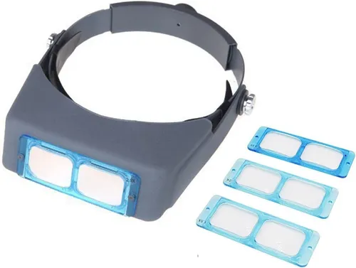 comprar Lupa De Cabeça Lupa Binocular Com 4 Lentes Ópticas