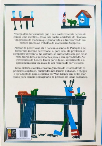 Imagem 3 de 3 de Livro As Aventuras De Pinóquio Carlo Collodi Pé Da Letra
