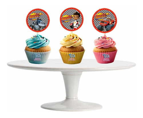 Blazer Monster Machín Cupcake Toppers Adorno Para Muffinsx10