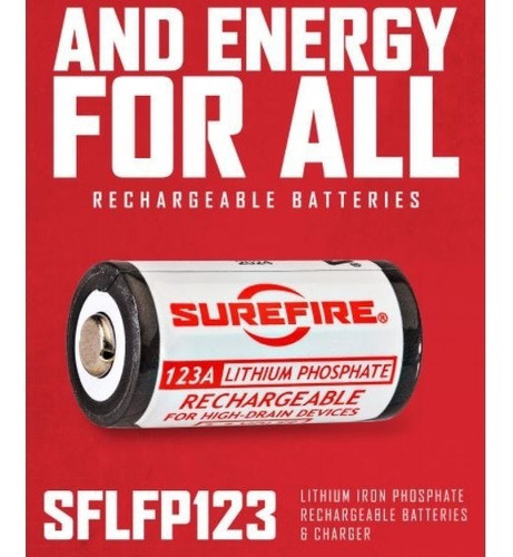 Bateria Recarregável Surefire Rcr123a 16340 | 123a 3v