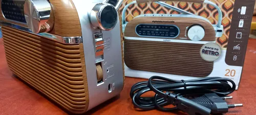 Radio Retro Portatil Bluetooth Fm Usb Mp3 Recargable M/sd 