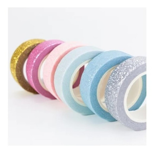 Washi Tape Con Glitter Nuwa X Unidad Cinta De Papel Deco