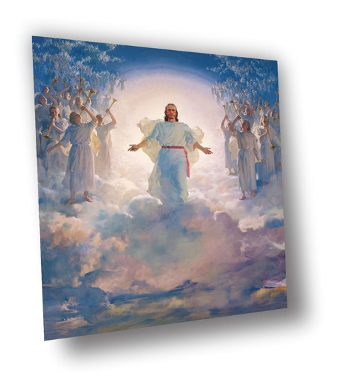 Lienzo Tela Arte Religioso Segunda Venida De Cristo 100x80 | Envío gratis