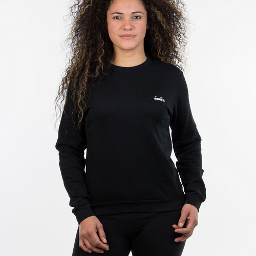 Diadora Buzo Ladies Crew Neck Sweater Black