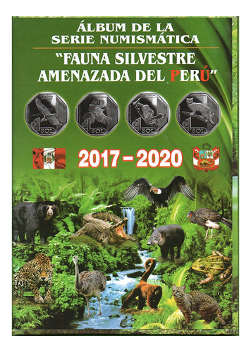  Album Peru Completo C/10 Monedas Fauna Amenazada 2017/2020