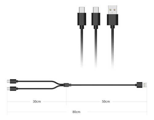 Cabo De Carregamento Usb 2 Em 1 Para Ps Vr2 Ps5 Interface