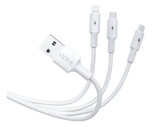 Cable Usb Decarga Múltiple 3 En Micro Usb Ios Tipoc 1.20mts.