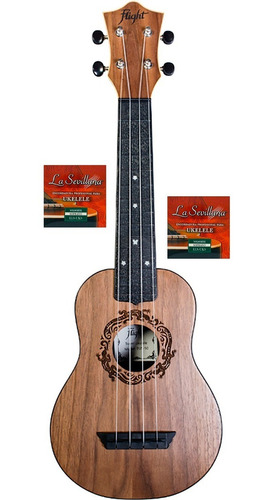 Ukelele Tus-50 + 2 Set Els-ukc Soprano Flight