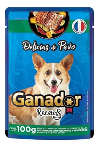 80 Sobres Para Perro Ganador Sabores Surtidos | 100g