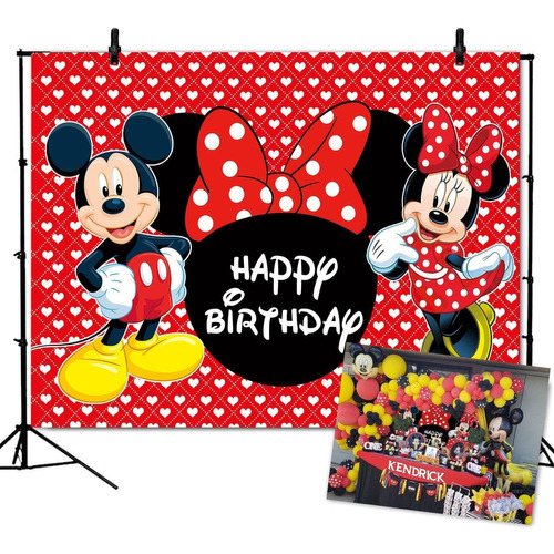     Mouse Party Backdrop Boys And Girls Photography Bac...