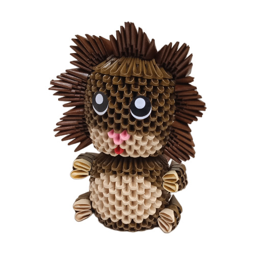 Figura Origami 3d, Kumitate, Origami Modular. Modelo Leon