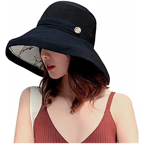 Sombreros De Malla Y Ala Ancha Para Mujer