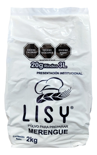 Polvo Para Preparar Merengue Lisy 2kg