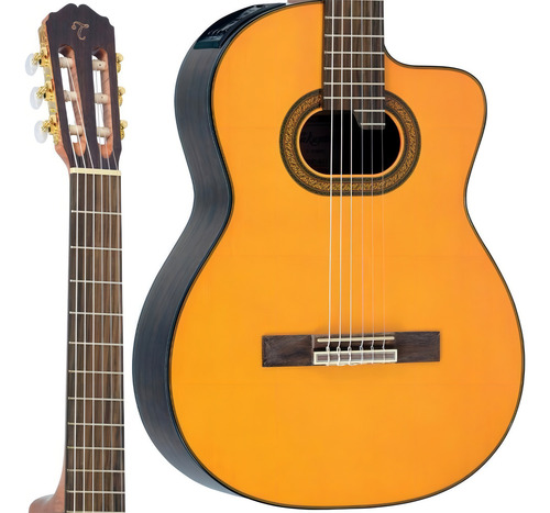 Violão eletroacústica Takamine GC6CE para destros natural laurel brilhante