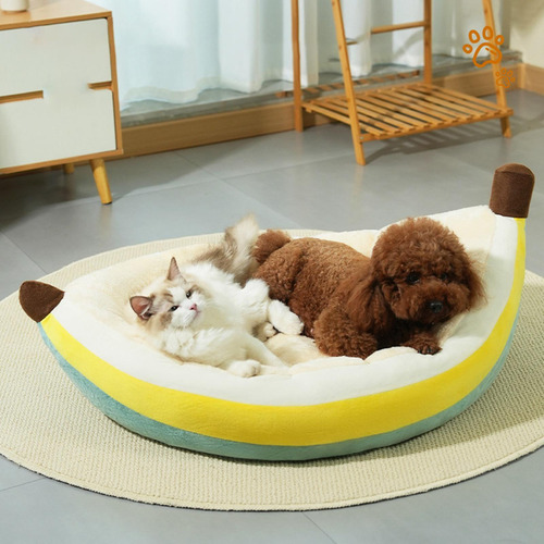 Cama Para Perros, Cueva Para Gatitos, Forma De Plátano, S
