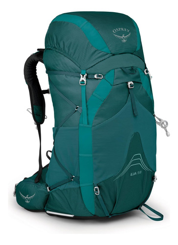 Osprey Eja 58 Mochila Para Mujer, Verde Azulado Profundo,