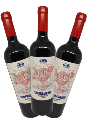 Vino Contraviento Blend De Tintas 12x750ml Hot Sale!