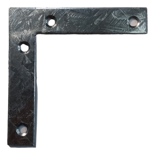 Escuadra Plana Esquinero Ángulo Reforzado 65x65mm X 12u Color Plateado
