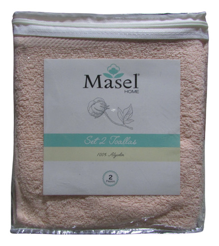 Set 2 Toallas De Baño Y De Mano 100% Algodón Masel
