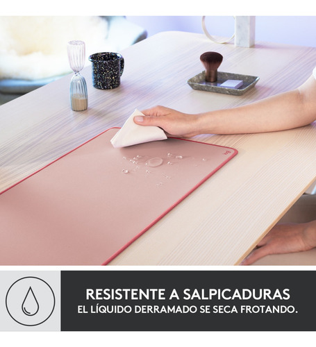 Padmouse Logitech Desk Mat Studio Rose 70x30cm Color Rosa