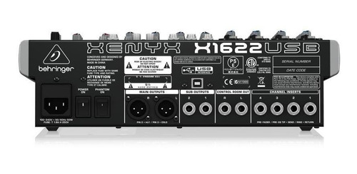 Mezcladora Behringer X1622-usb Xenyx 16 Canales Msi