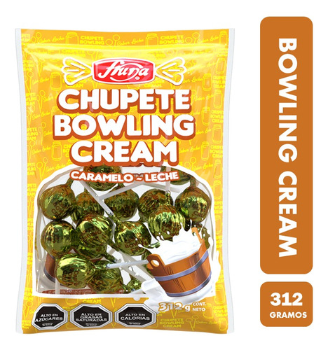 Coyacs Chupete Bowling Cream, Fruna - Bolsa Con 24 Unidades.