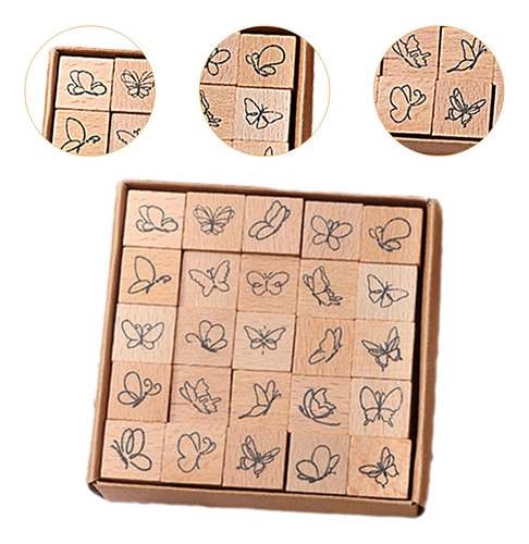 25 Piezas Mini Sellos Juego De Sellos Para Diario